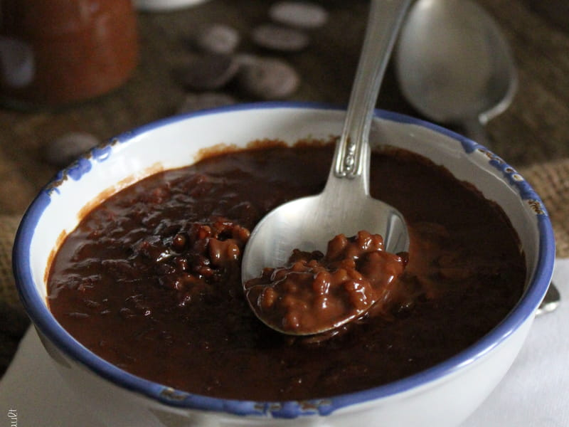 Riz au lait d'avoine et chocolat noir
